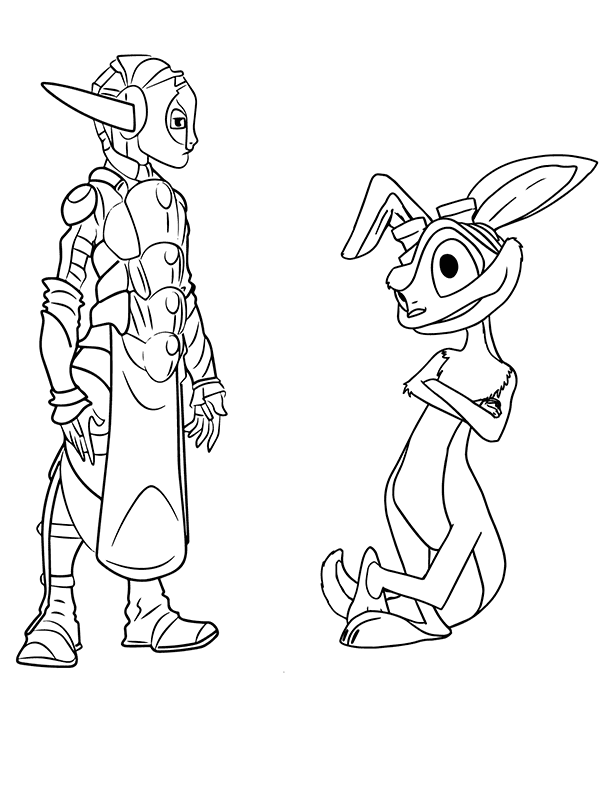 Jak and Daxter Coloring for Kids