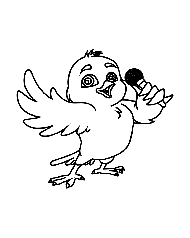 Kawaii Bird Singing