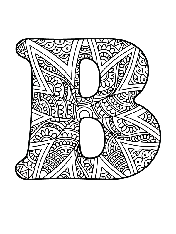 Letter B Mandala Alphabet