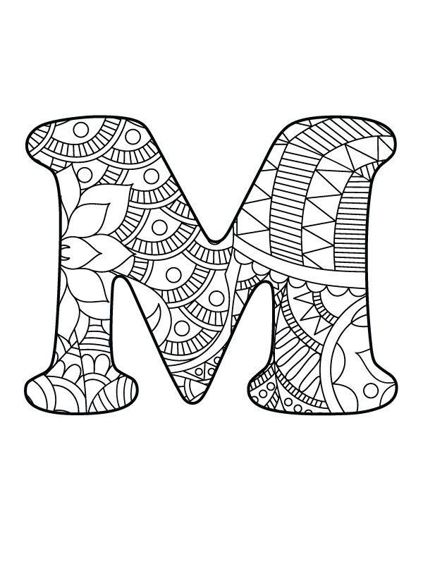 Letter M Mandala Alphabet
