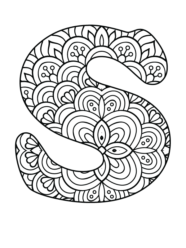 Letter S Mandala Alphabet
