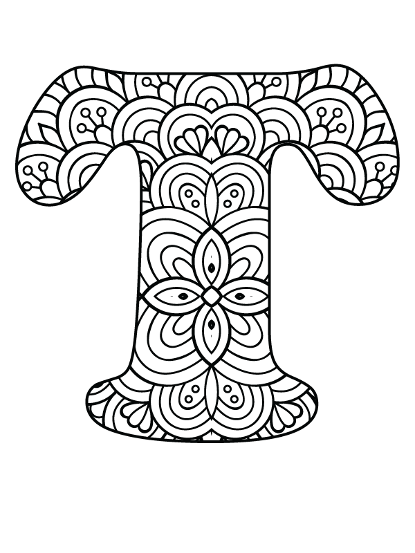 Letter T Mandala Alphabet