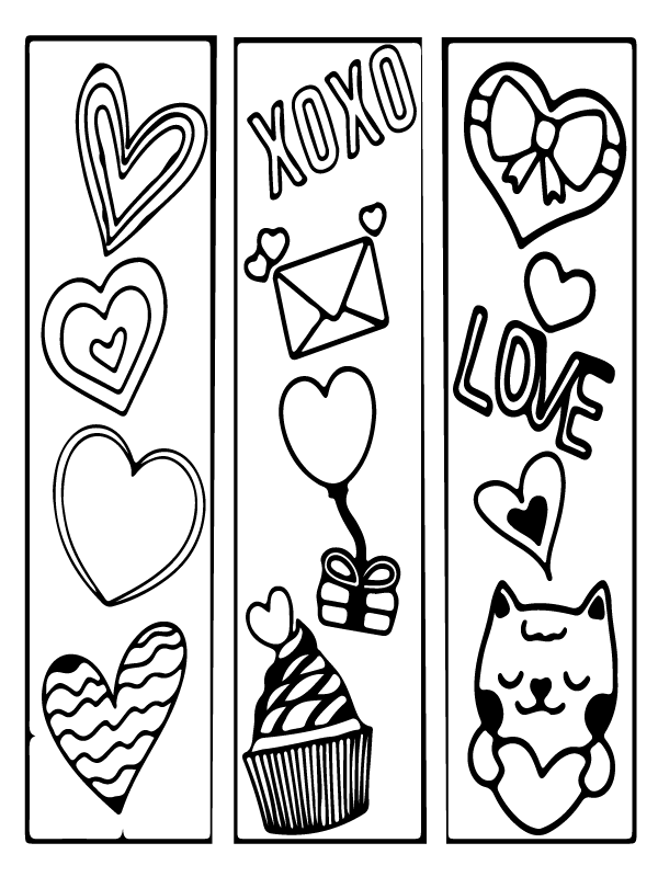 Love and Xoxo Bookmark for Kids