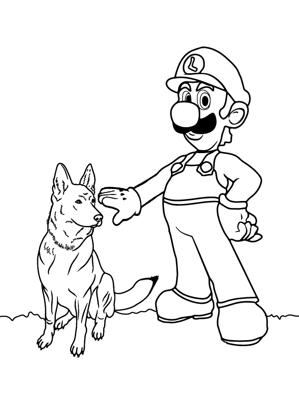 Luigi and Dog