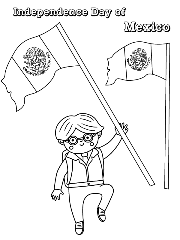 Mexican Independence Day Coloring Sheet for Kids
