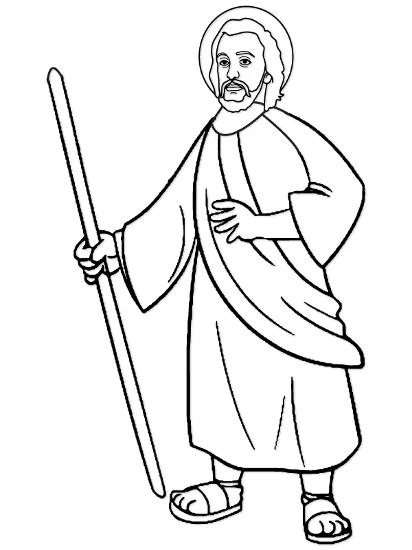 Moses Holding a Staff