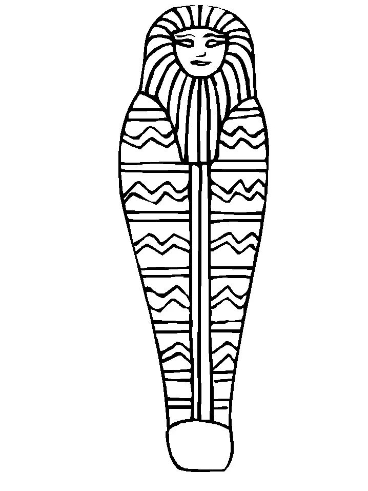 Mummification Coloring Page