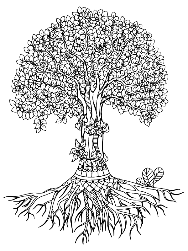 Nature Mandala Printable Tree