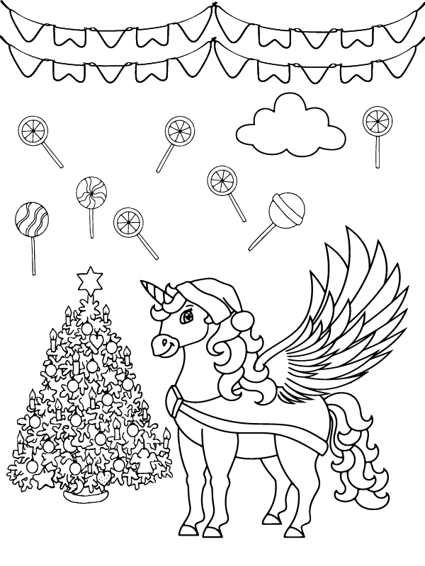 Outstanding Christmas Unicorn