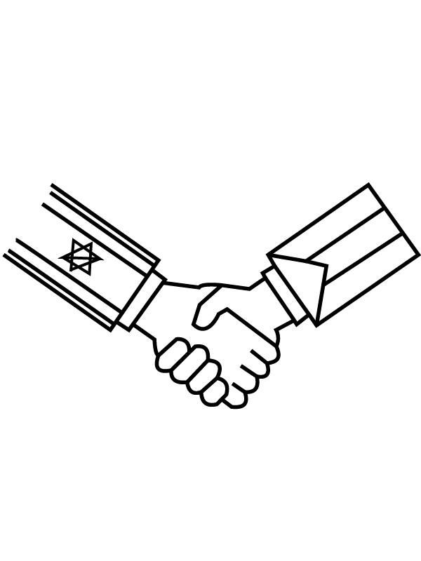 Peaceful Israel-Palestine Handshake