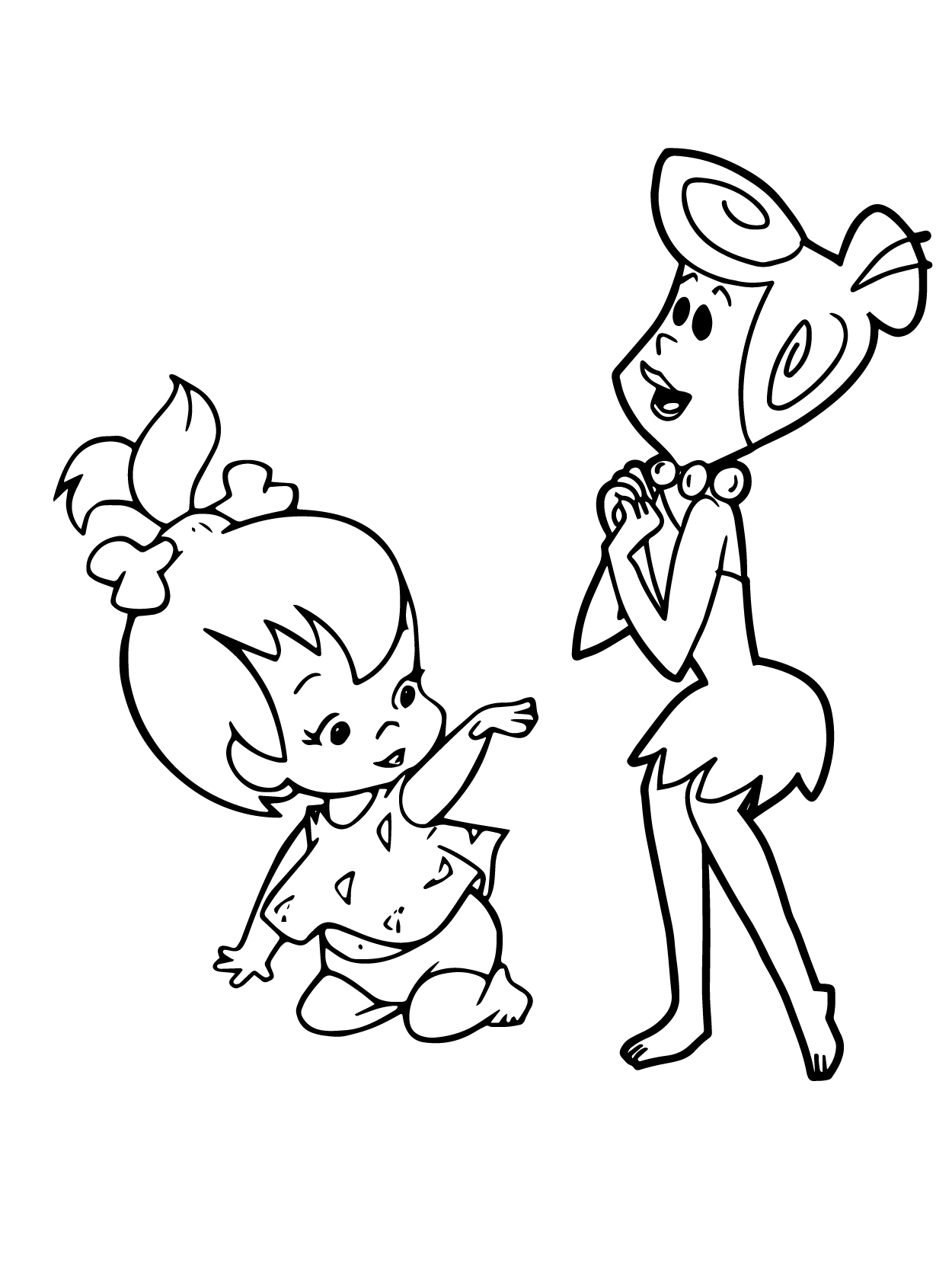 Pebbles and Wilma Flintstone