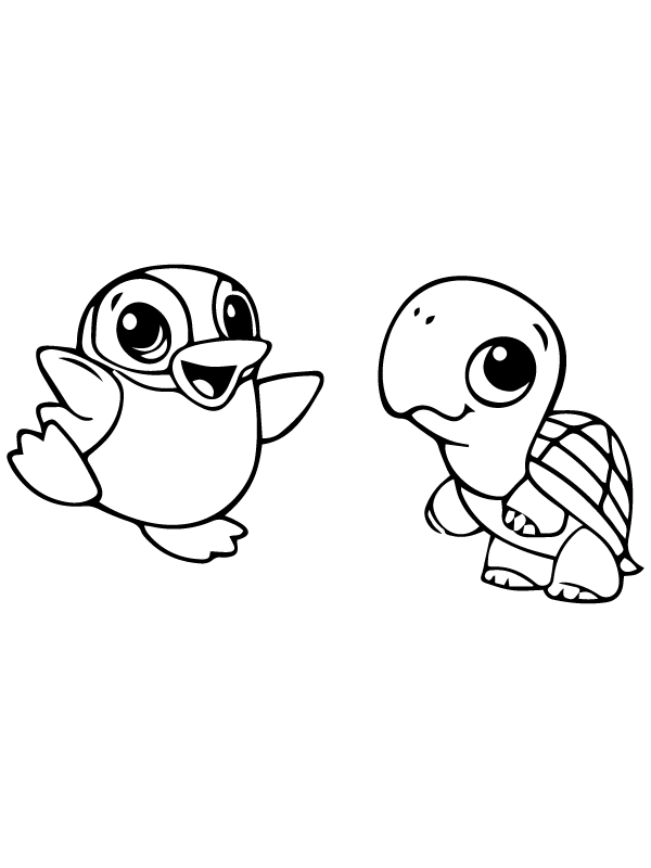 Pinguin und Schildkröte