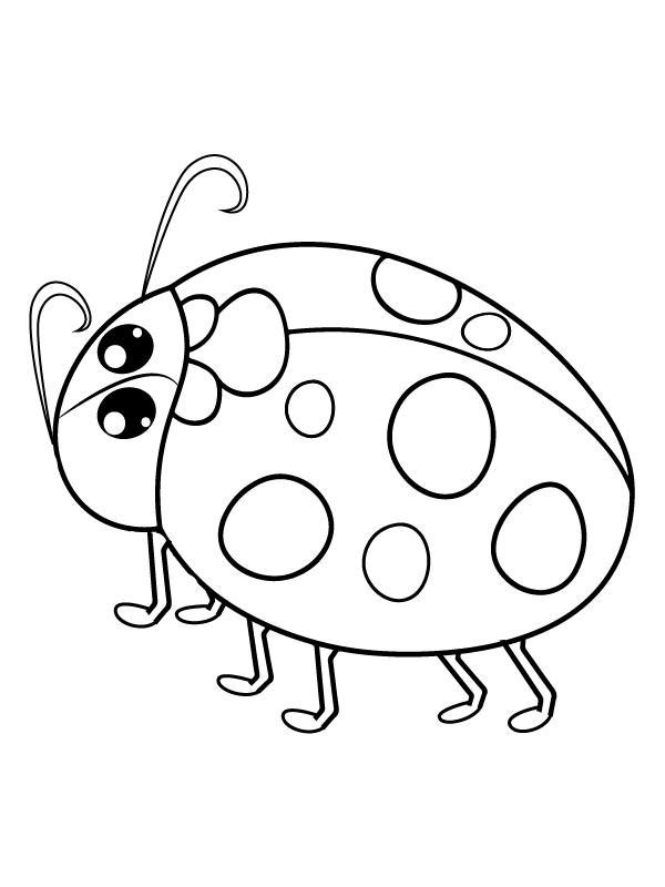 Playful Ladybug Coloring Page