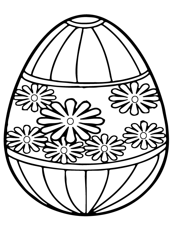 Pretty Flower Pattern Easter Egg