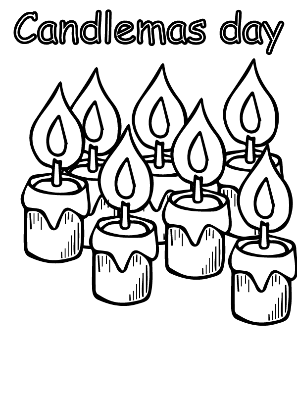 Printable Candlemas Day Coloring Activity