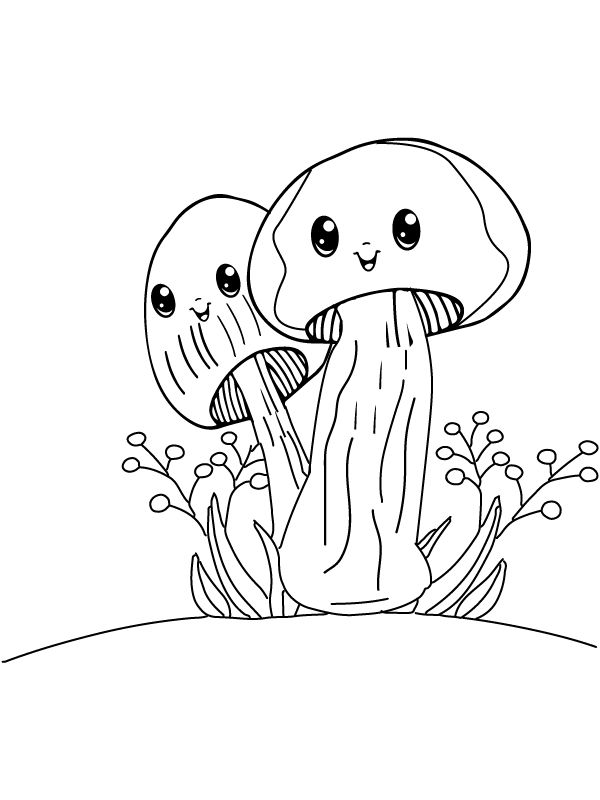 Printable Cute Mushroom