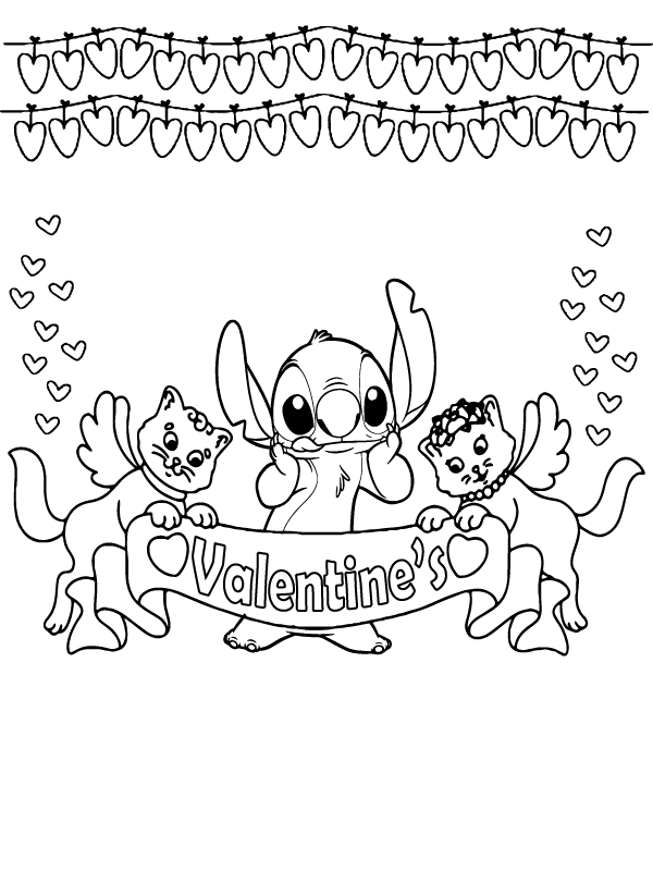 Printable Stitch Valentines