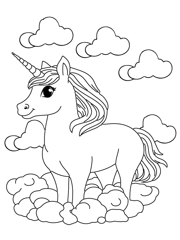 Printable Unicorn Fantasy Coloring Fun