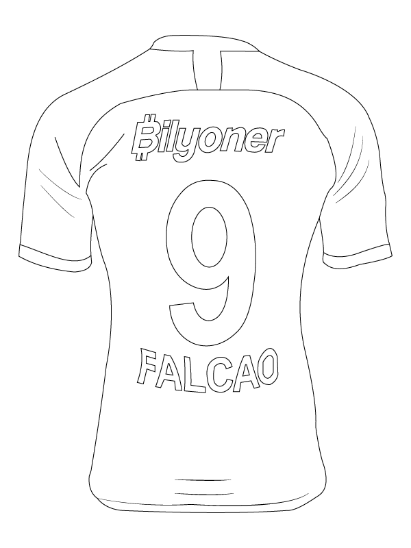 Radamel Falcao’s Jersey with Number 9