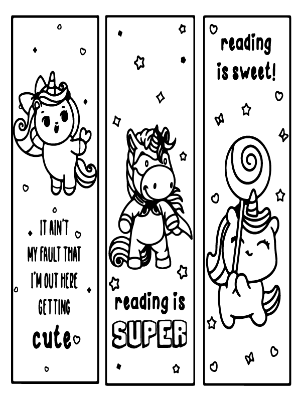 Reading is Sweet and Super Bookmark for Kids