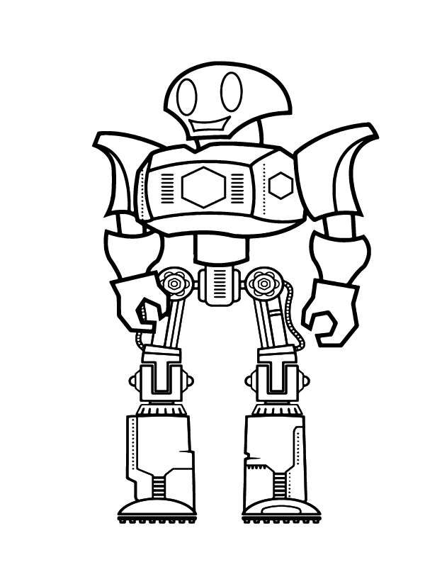 Relaxing Coloring Free Robot Printable