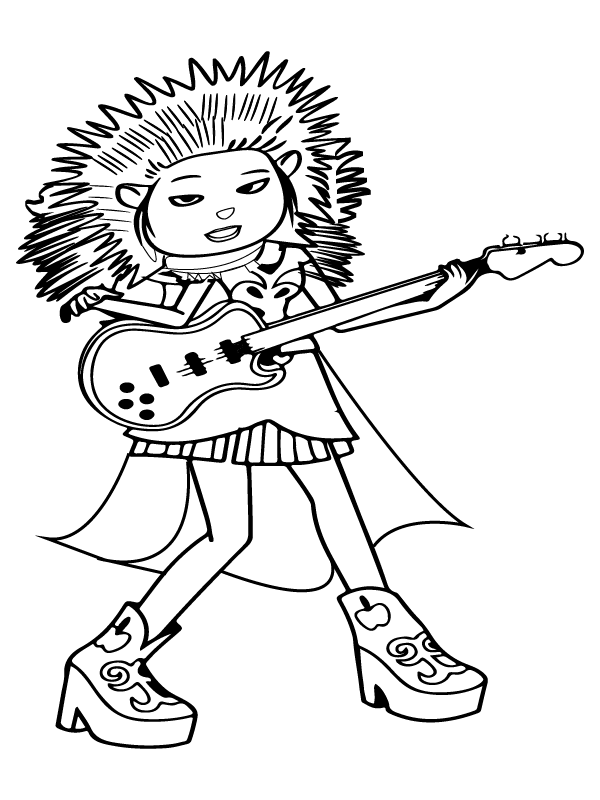 Rockstar Ash mit Gitarre