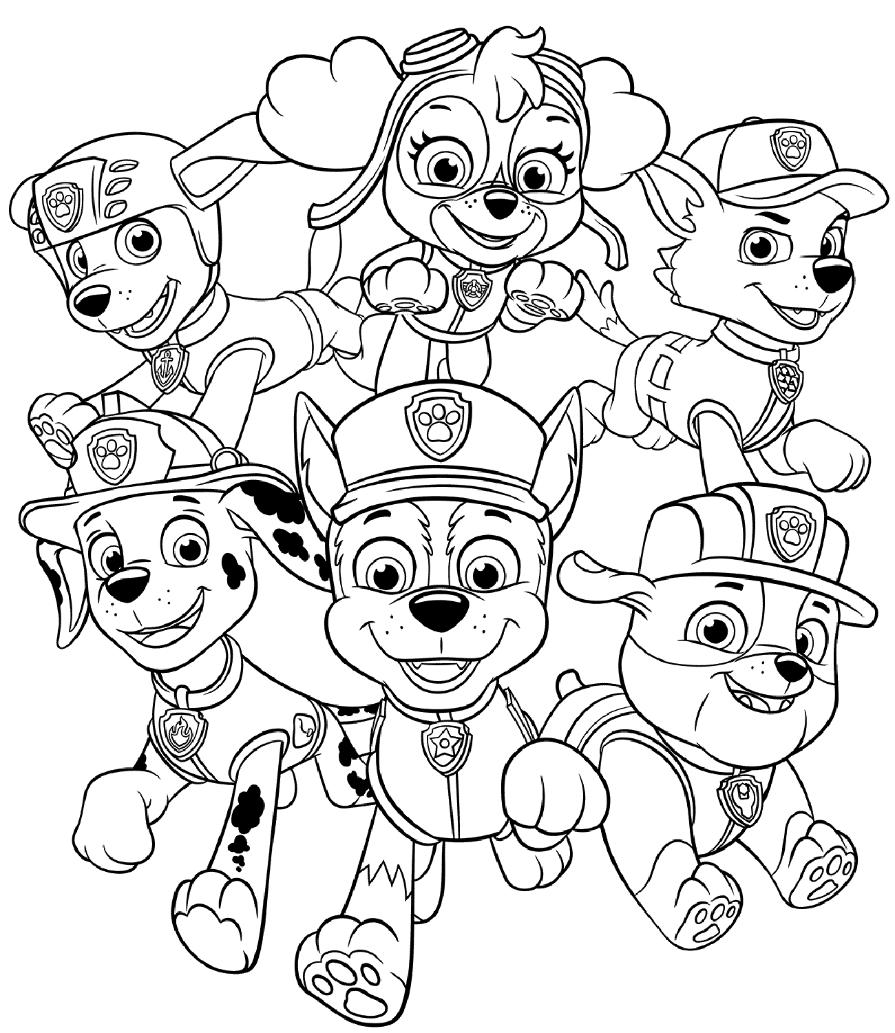 Rubble and his friends in Paw Patrol