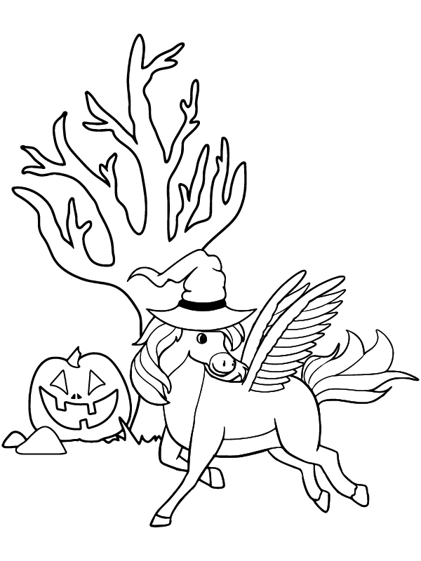 Halloween Unicorn coloring page-14