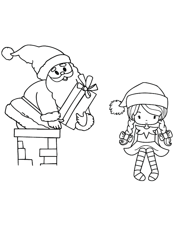 Santa claus and Cute Girl