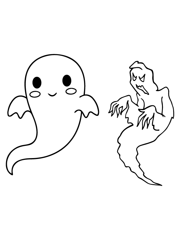 Scary Ghost & Friendly Ghost