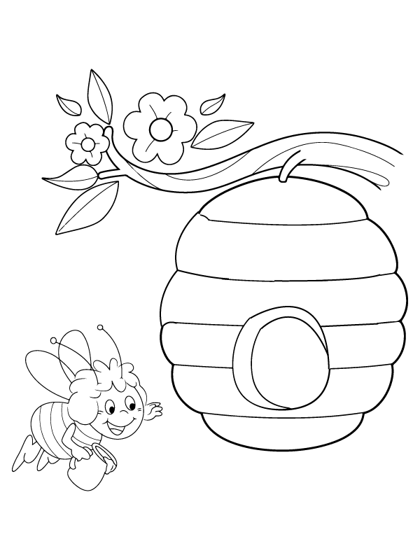 Simple Beehive and Wonderful Bee