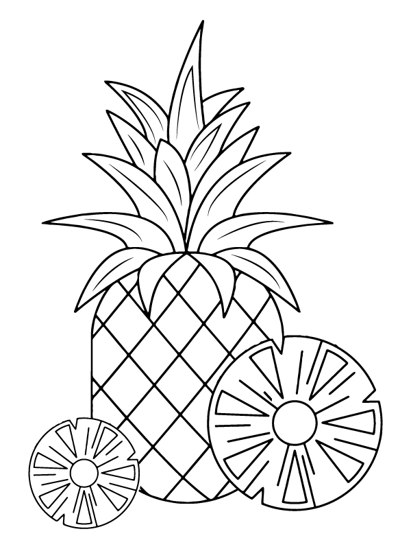 Simple Pineapple Drawing