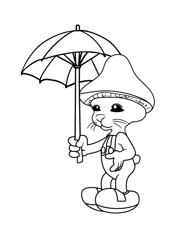 Umbrella and Smurf Cat