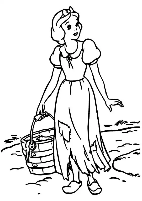 Snow White Carrying a Bucket