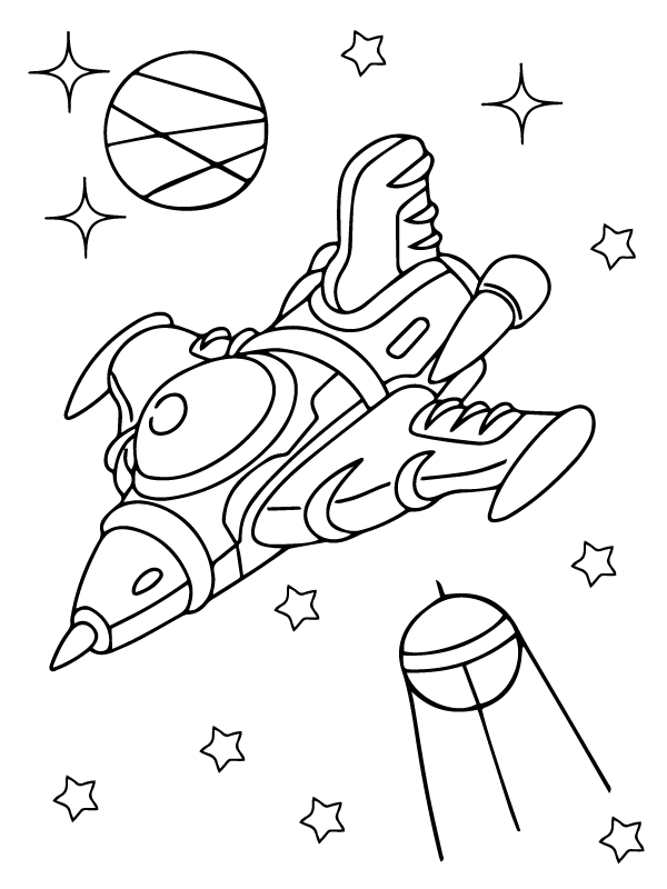 Space Fighter Jet Free Printable