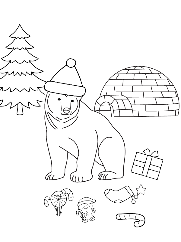 Prächtiger Weihnachts-Eisbär