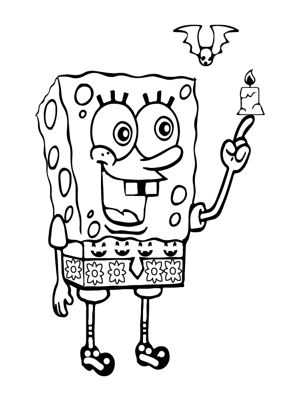 Spongebob Halloween Candle
