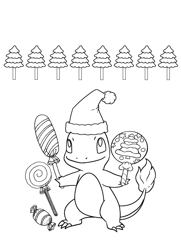 Squirtle with Pokemon Christmas Candies