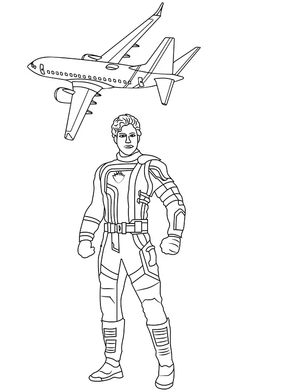 Star-Lord und Flugzeug