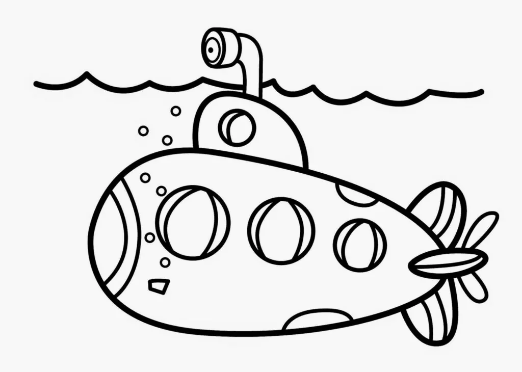 Ausmalbild U-Boot