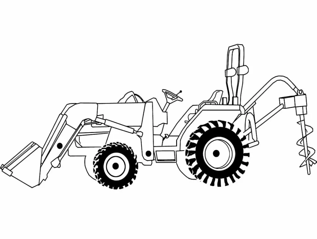 Tractor Coloring Page