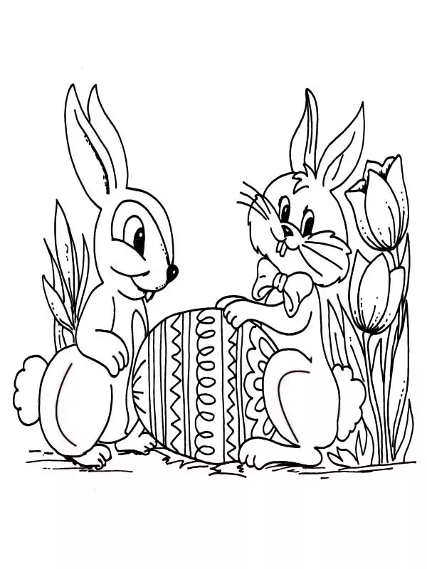 Two Easter Bunnies Talking