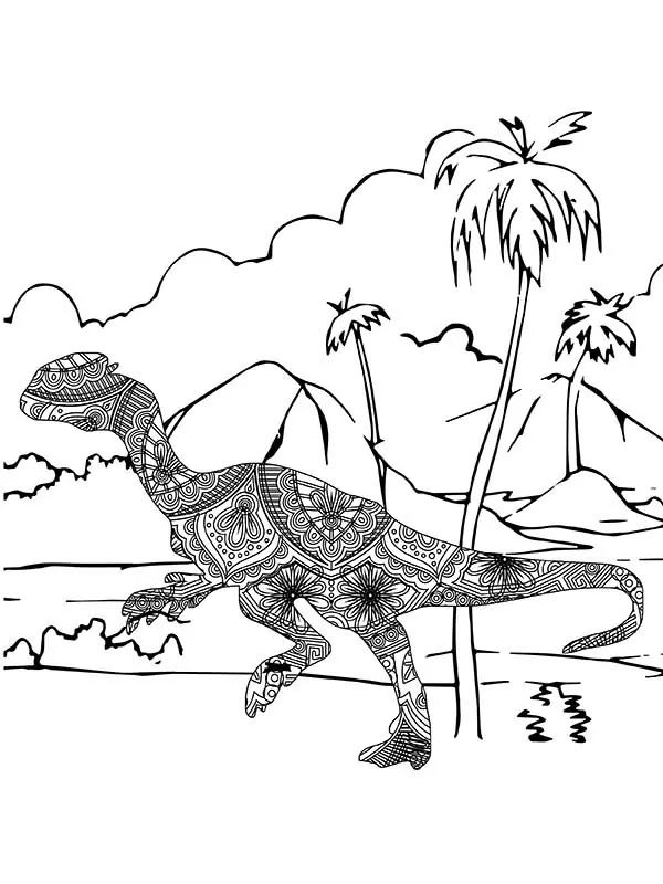 Tyrannosaurus Rex Dinosaur in Nature Alebrijes