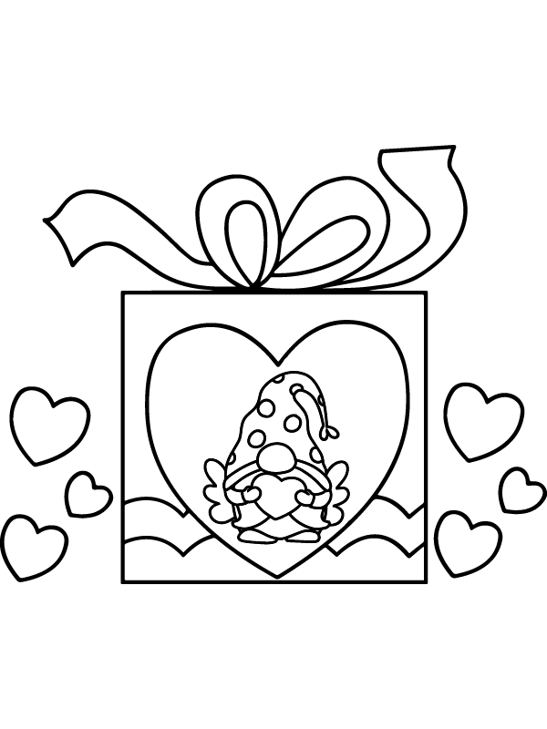 Valentine Present with Gnome Design