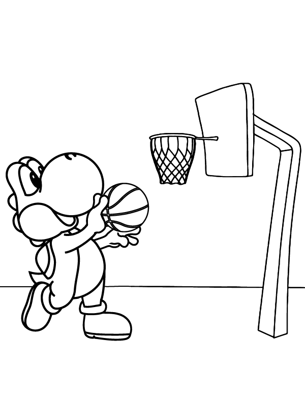 Yoshi Playing Basketball
