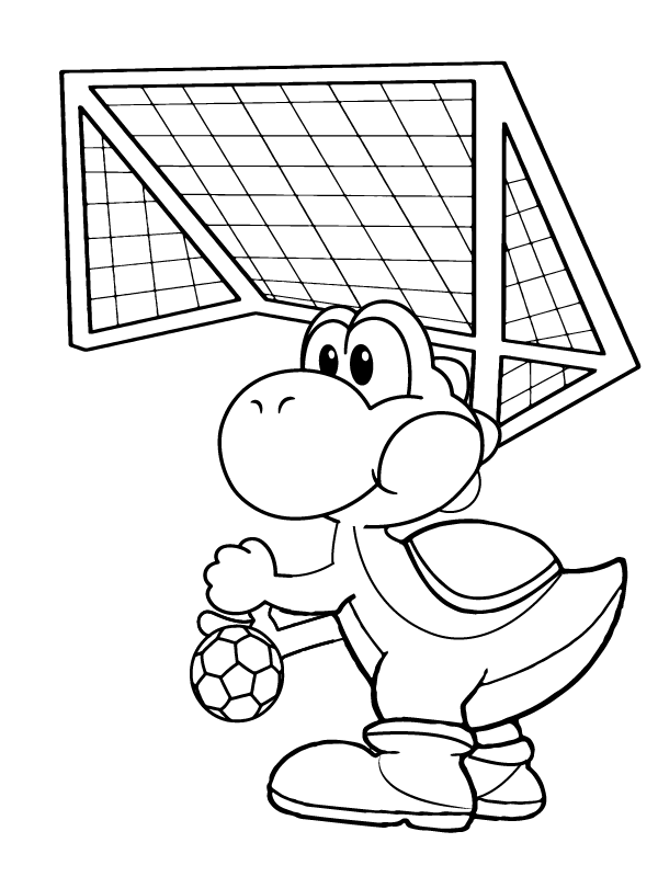 Yoshi Playing Soccer