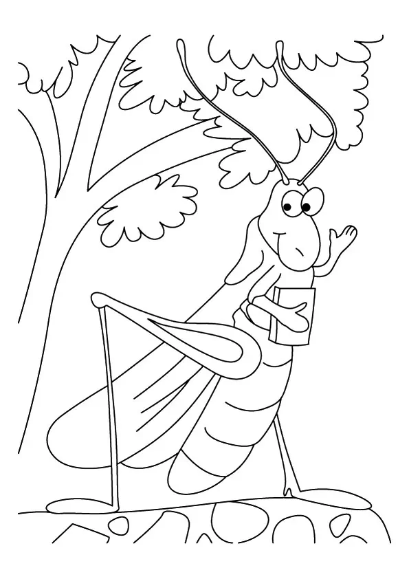 Grasshopper Coloring Page