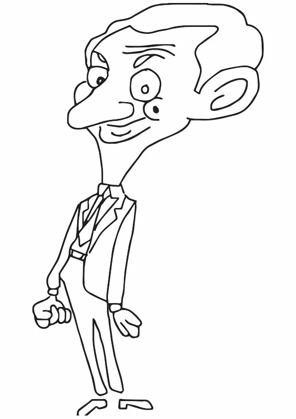 Mr. Bean Coloring Page