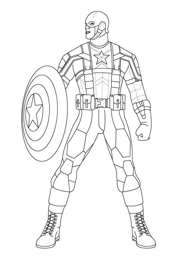 Captain America Coloring Page