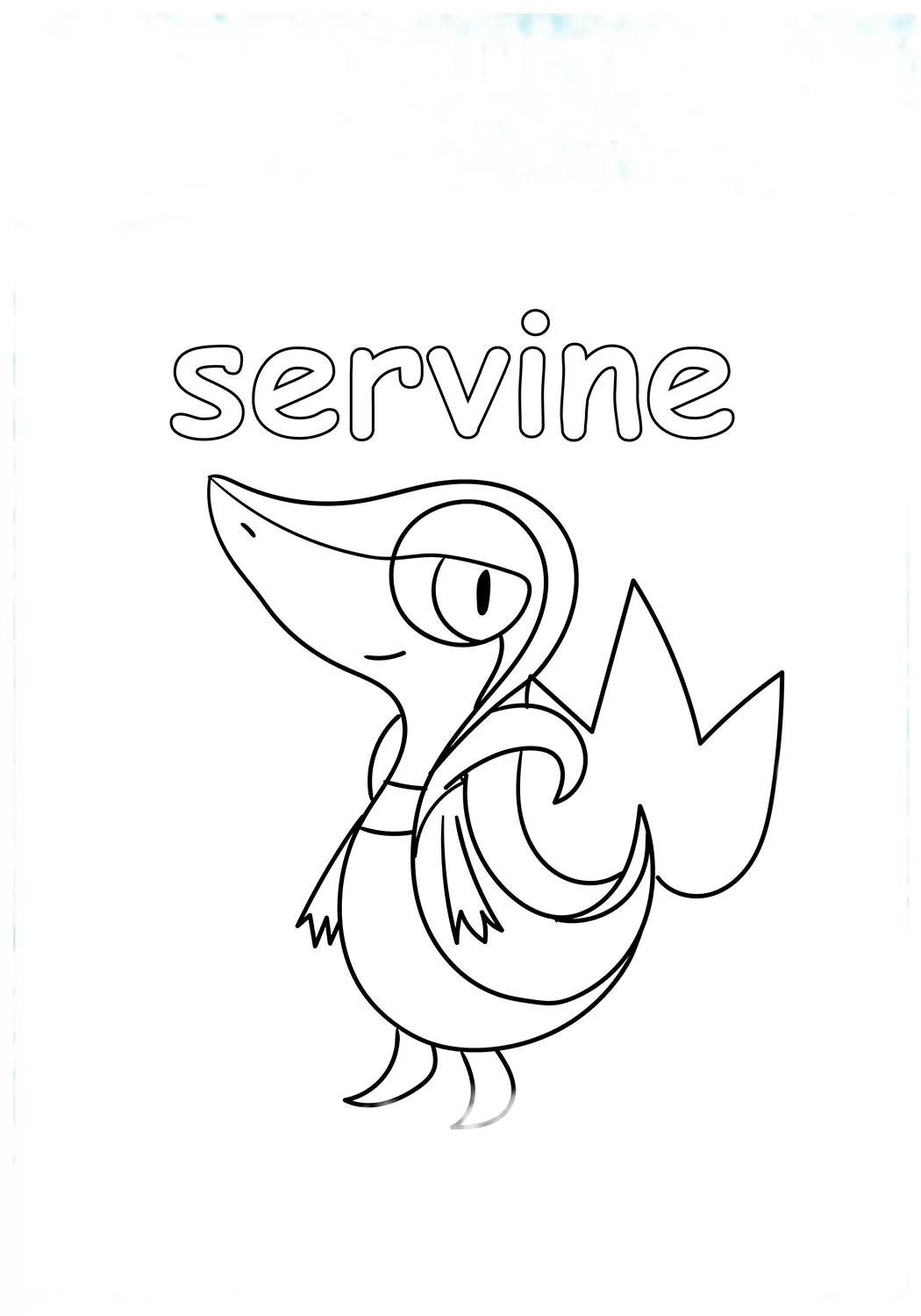 Servine Pokemon Malvorlagen